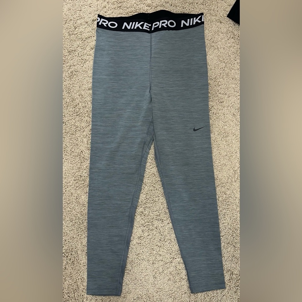 Nike Pro Heather Grey High Waist 7/8 Leggings